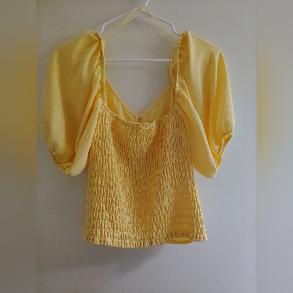 Sienna Sky Cream Blouse with Puff Sleeves